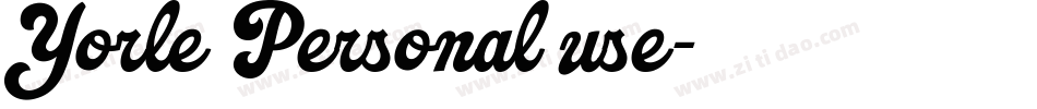 Yorle Personal use字体转换